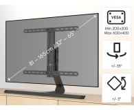 Hama Stojak do TV 65" MAX 40KG obrotowy regulowana wysokość - 1516983 - zdjęcie 7